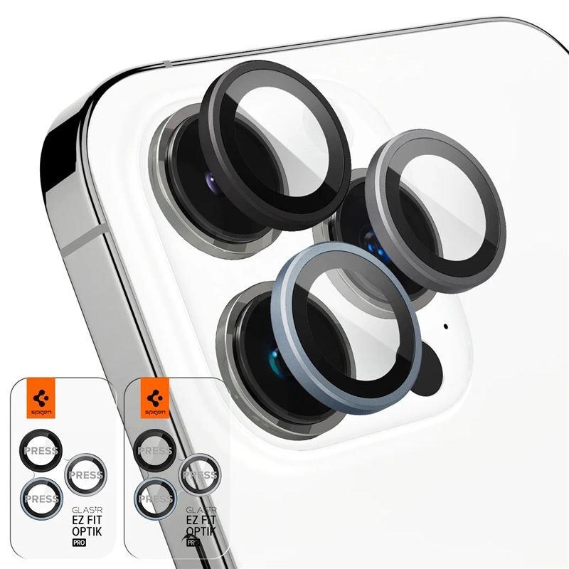 Spigen Glas.tR EZ Fit Optik Pro ochrana fotoaparátu pro iPhone 15 Pro / 15 Pro Max / 14 Pro / 14 Pro Max - 2 ks.