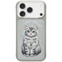 Kryt NIMMY LUCKY FASHION CAT pro iPhone 18 Pro - šedá