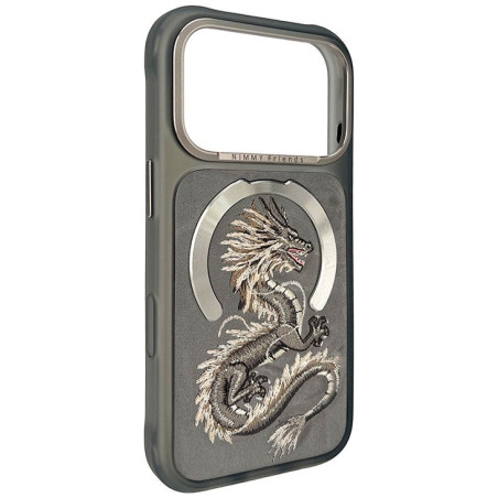 Kryt NIMMY MAGNETIC FANTASY DRAGON pro iPhone 18/17 Pro Max - šedá