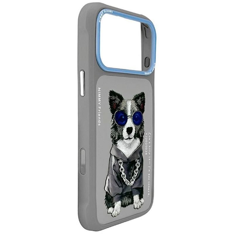 Kryt NIMMY NIMMY GLASSES COOL DOG pro iPhone 18 Pro Max/17 Pro Max - šedý