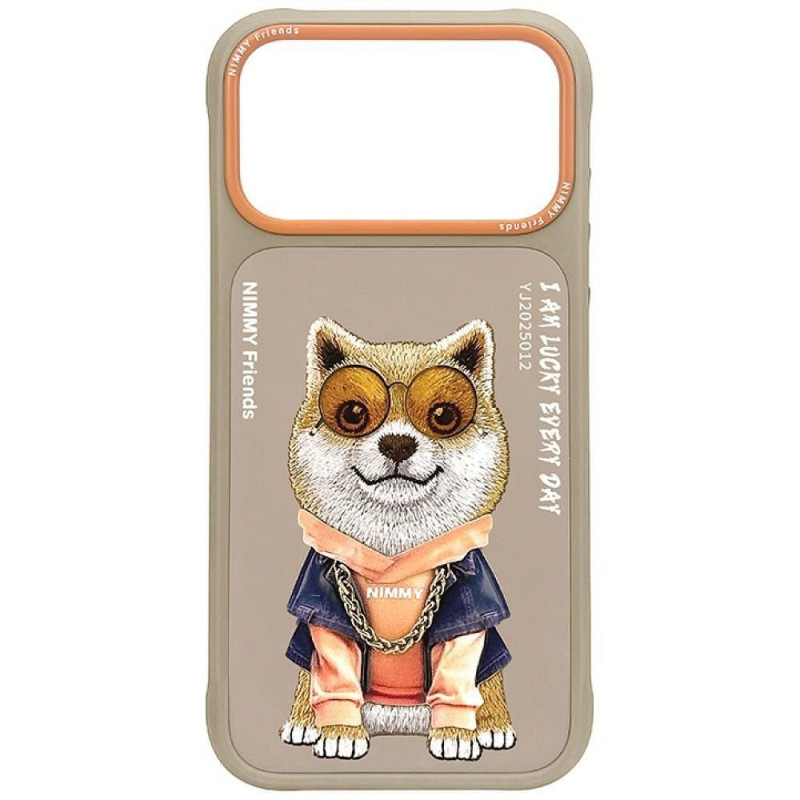 Kryt NIMMY NIMMY GLASSES COOL DOG pro iPhone 18 Pro - béžový