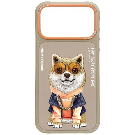 Kryt NIMMY GLASSES COOL DOG pro iPhone 18 Pro - béžový