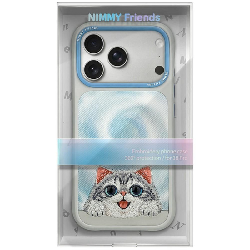 Kryt Nimmy NIMMY CASE BIG EYED LYING SILVER SHADED CAT pro iPhone 18 Pro - stříbrná (silver shaded) pro MagSafe