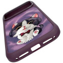 Kryt Nimmy NIMMY case BIG EYED CREAM CAT iPhone 18 Pro - fialový