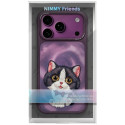 Kryt Nimmy NIMMY case BIG EYED CREAM CAT iPhone 18 Pro - fialový
