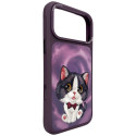 Kryt Nimmy NIMMY case BIG EYED CREAM CAT iPhone 18 Pro - fialový