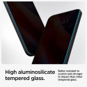 Spigen Glas.tR EzFit Privacy tvrzené sklo pro iPhone 15/16 s montážním rámečkem (2 ks)