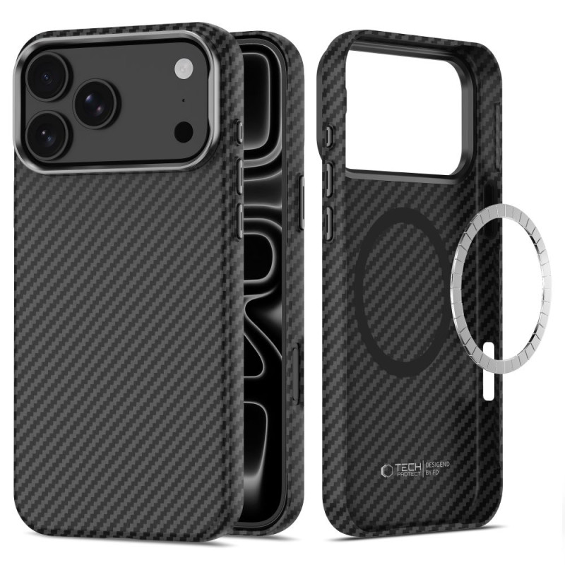 Kryt Tech-Protect ION CARBON MAGSAFE pro iPhone 17 Pro Max / 18 Pro Max - black/silver