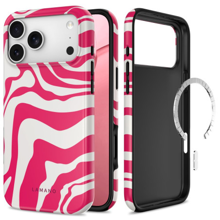 Kryt TECH-PROTECT LAMANO MagSafe pro iPhone 17 Pro Max - Flamingo Bloo