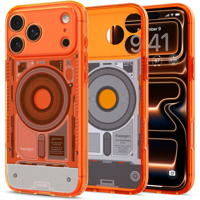 Kryt Spigen ULTRA HYBRID MAGSAFE pro iPhone 17 Pro Max / 18 Pro Max - c-one tangerine