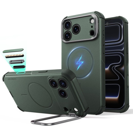 Kryt ESR CYBER TOUGH KICKSTAND MagSafe iPhone 17 Pro Max - zelený