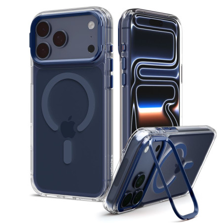 Kryt Spigen ULTRA HYBRID OPTIK S MagSafe iPhone 17 Pro Max - clear/blu