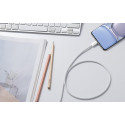 BASEUS CALD000302 Dynamic Series Opletený datový a nabíjecí kabel USB-C/USB-C 100W, 2m, bílý