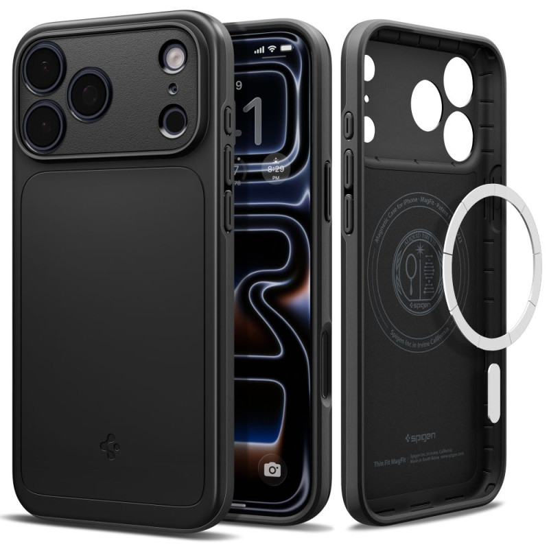 Kryt Spigen THIN FIT MAGSAFE pro iPhone 17 Pro / 18 Pro - černý