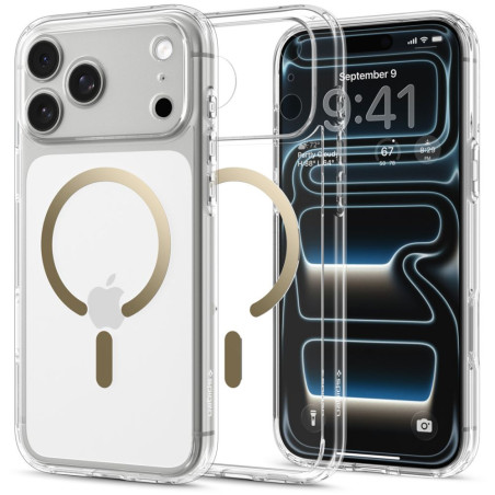 Kryt Spigen ULTRA HYBRID MAGSAFE iPhone 17 Pro / 18 Pro clear/gold