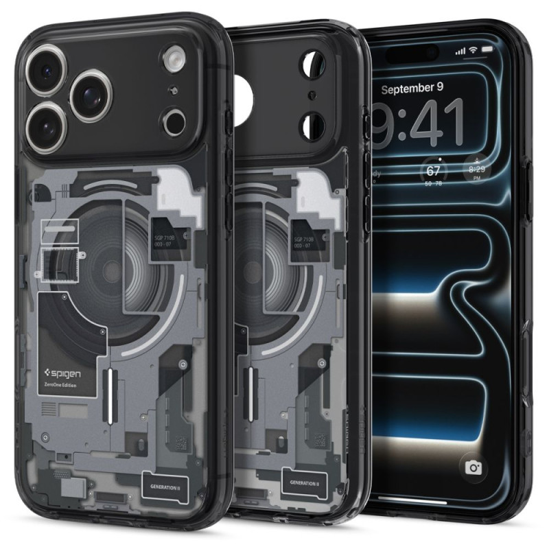 Kryt Spigen ULTRA HYBRID MAGSAFE pro iPhone 17 Pro / 18 Pro - zero one black