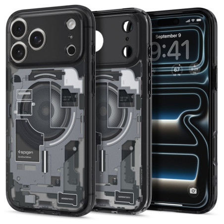 Kryt Spigen ULTRA HYBRID MAGSAFE iPhone 17 Pro - zero one black