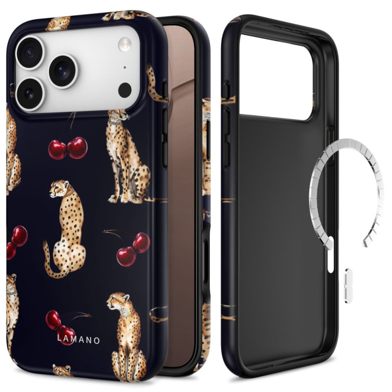 Kryt Tech-Protect LAMANO MAGSAFE pro iPhone 17 Pro / 18 Pro - midnight cherry