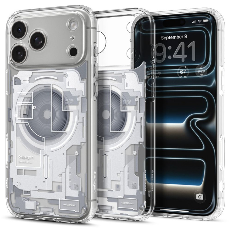 Kryt Spigen ULTRA HYBRID MAGSAFE pro iPhone 17 Pro / 18 Pro - zero one white