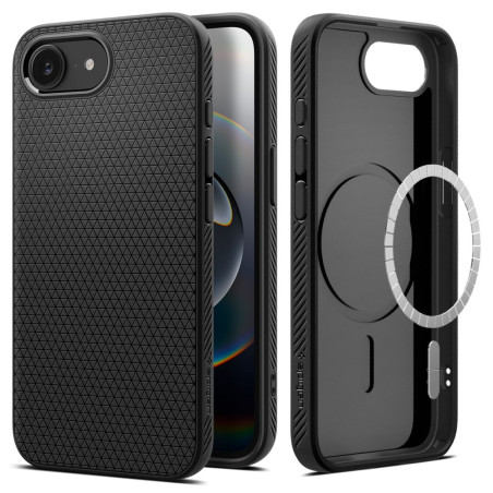Spigen Liquid Air Mag MagSafe pro iPhone 16e – černé matné