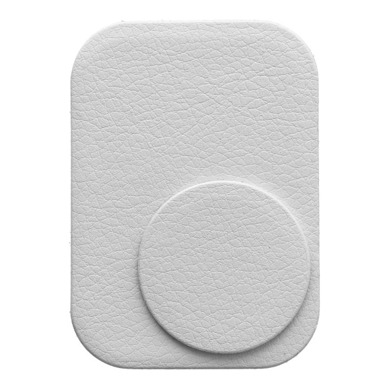 Držák pro telefon do auta - stříbrná (magnet + ekologická kůže)