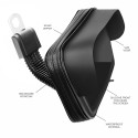 Vodotěsný držák na motorku pro 6,4"–8,0" - černý