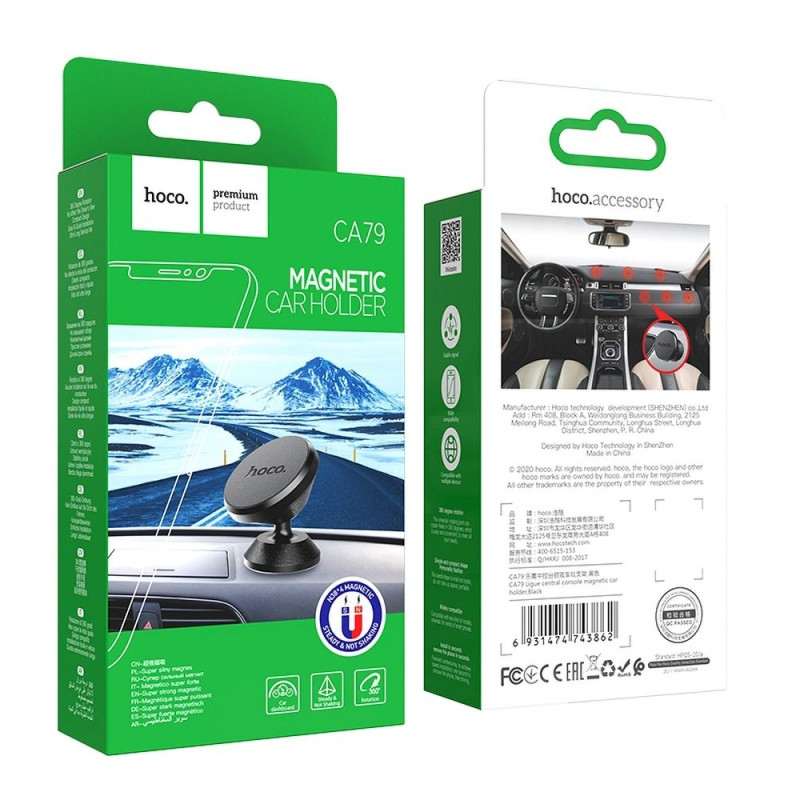 Držák do auta Hoco CA79 pro mobilní zařízení 4,5"–7" - černý