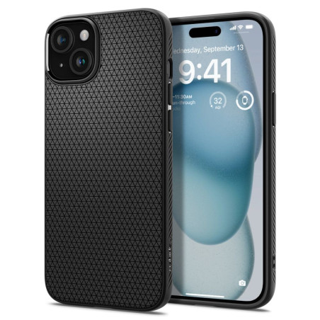 SPIGEN Liquid Air odolný kryt pro iPhone 15, matně černý