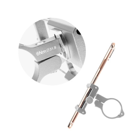 Držák GUB G85 pro mobil stříbrný (3,5"–6,2")