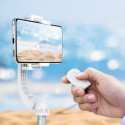 Selfie tyč stativ s GIMBAL SSTR-L08 + dálkové - bílá