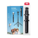 Selfie tyč Forcell F-GRIP S150XL se stativem - černá