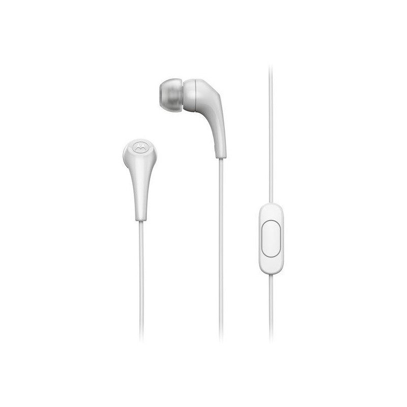 Sluchátka MOTOROLA Ear Buds 2-S s mikrofonem pro 3,5mm jack - bílá