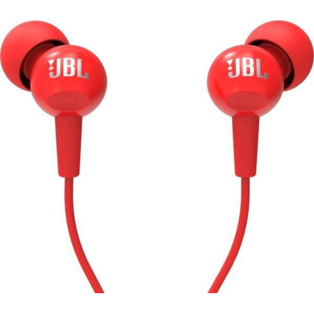 JBL C100Si drátová sluchátka 3,5mm jack – červená