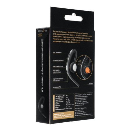 Reinston ESB001X mono Bluetooth sluchátka USB-C – černá