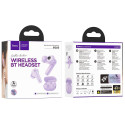 Hoco EQ23 TWS sluchátka Bluetooth 5.4 – fialová