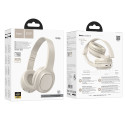 Hoco W46 sluchátka Bluetooth 5.3 - milky white