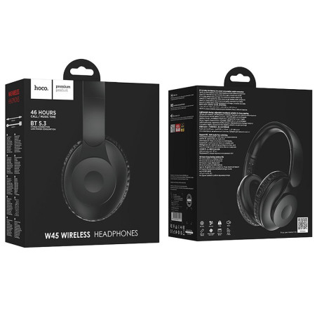 Sluchátka Hoco W45 pro bezdrátové použití - černá