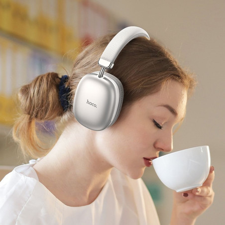 Sluchátka HOCO W35 Bluetooth V5.3 stříbrná