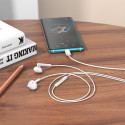 Hoco M95 USB-C drátová sluchátka - bílá