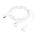 Hoco M95 USB-C drátová sluchátka - bílá