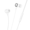 Hoco M116 drátová sluchátka Jack 3,5 mm - bílá