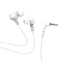 Sluchátka Hoco M86 Mini Jack 3,5 mm bílá