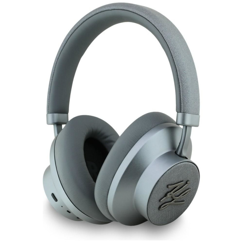 Sluchátka Karl Lagerfeld KARL GRAINED INITIALS pro Bluetooth - šedá