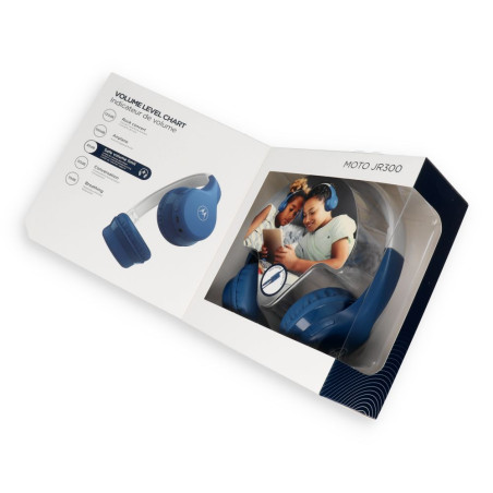 Sluchátka Motorola JR300 pro děti Bluetooth - blue-grey