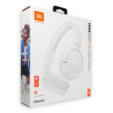 Sluchátka JBL TUNE 520BT bílá – Bluetooth 5.3