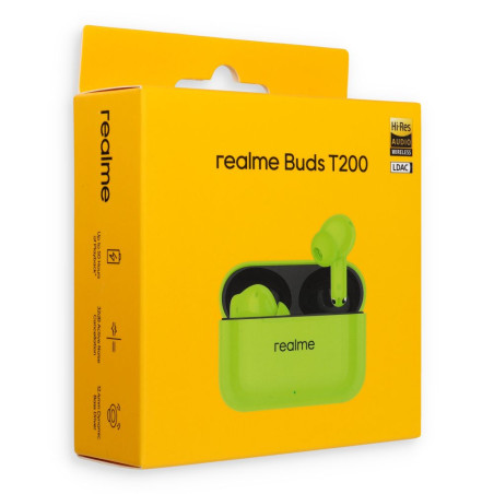 Realme Buds T200 TWS sluchátka neon green