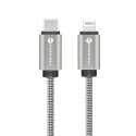 Forcell F-ENERGY PD 27W kabel USB-C Lightning 1 m - stříbrná