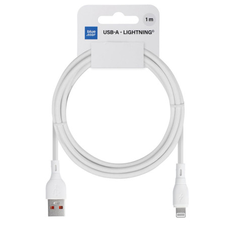 Kabel Blue Star USB-A na Lightning 2,4A ECO 1 m pro iPhone - bílá