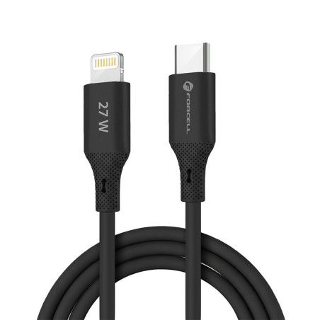 Forcell F-Energy PD USB‑C na Lightning 27W 1 m – černý