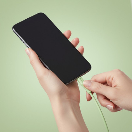 Kabel Forcell F-Energy 2,4A 12W pro Apple zařízení 1 m - zelený (C343)